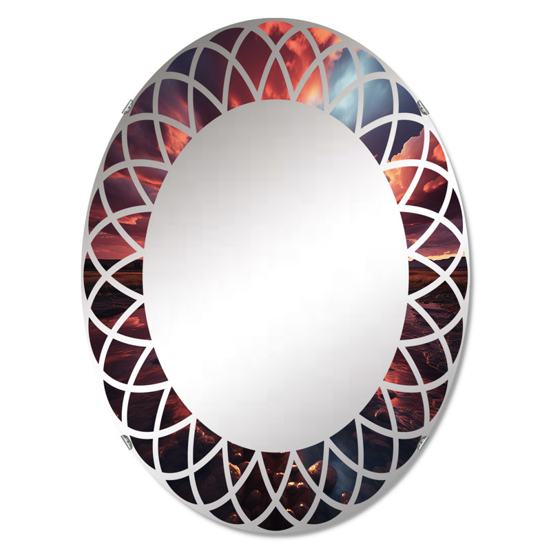 Amebury - Miroir mural paysager ovale, 30 po x 20 po