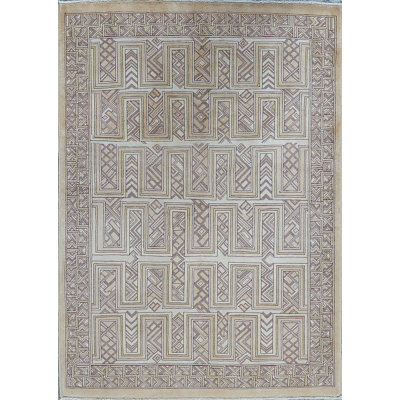 Hand-Knotted High-Quality Gray Area Rug