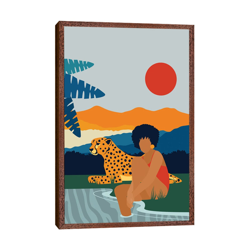 Jungle Boogie - Print on Canvas, Classic Brown Wood Framed, 101.6 cm H x 66.04 cm W