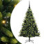 Artificial Hinged Christmas Tree 150 LEDs Green-655661763-655661761