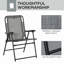 Ensemble de 2 chaises de patio pliantes avec accoudoirs ergonomiques et tissu maillé respirant