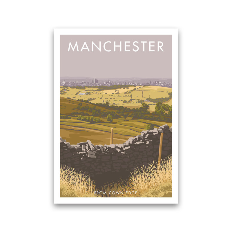 Manchester Cown Edge by Stephen Millership - Print on Canvas, Paper, 59cm H x 42cm W x 1cm D