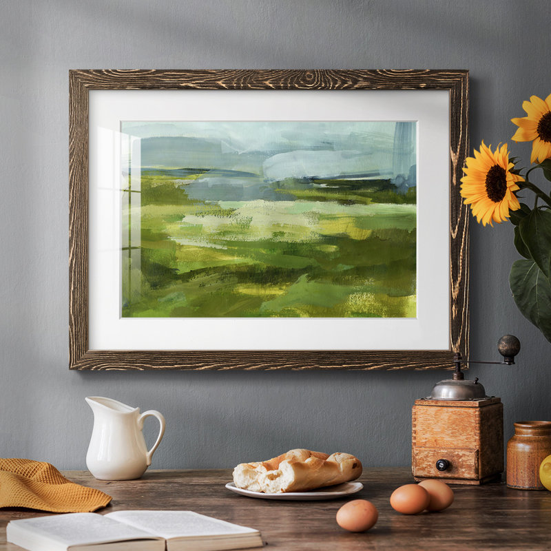 Emerald View I - impression d'un seul cadre photo, Noyer, H 18 po x l 26 po x P 1,5 po