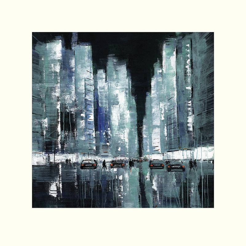 New York Never Sleeps by Jon Barker - No Frame Painting