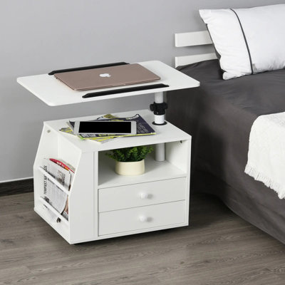 60cm W Manufactured Wood Bedside Table