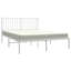Metal Bed Frame with Headboard White-275720865