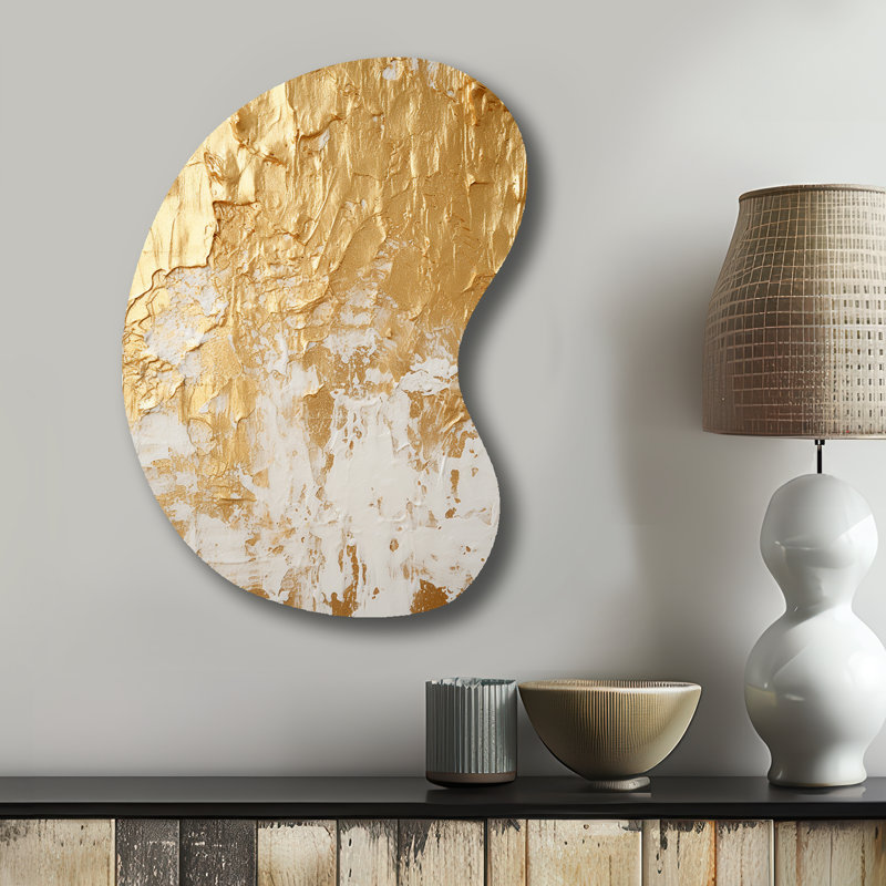 Estelle - peinture abstraite en forme de flèche - art mural asymétrique en métal, H 31 po x l 22 po