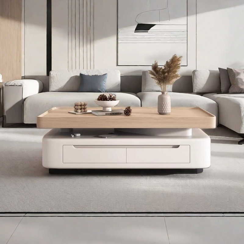 Creative light luxury cream style coffee table