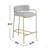 Velvet Upholstered Low Back Stool