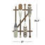 Wood Arrow and Stripe Patterned Paddle Home Wall Decor with Muted Blue Accents-1353666128