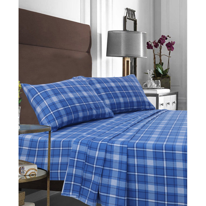 Ensemble de draps 100% flanelle de coton Colyt, Très grand