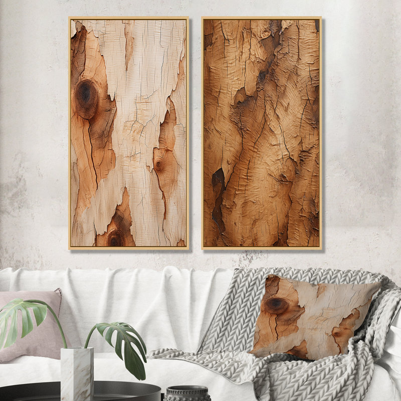 Ensemble de salon Brown Art 2, H 40 po x l 41 po, Cadre flottant brun