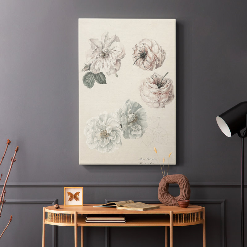 Motif floral rétro CCXV III - galerie Cavas, H 48 po x l 32 po