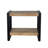 27.5'' Mango Wood End Table with Storage Shelf and Black Metal Frame