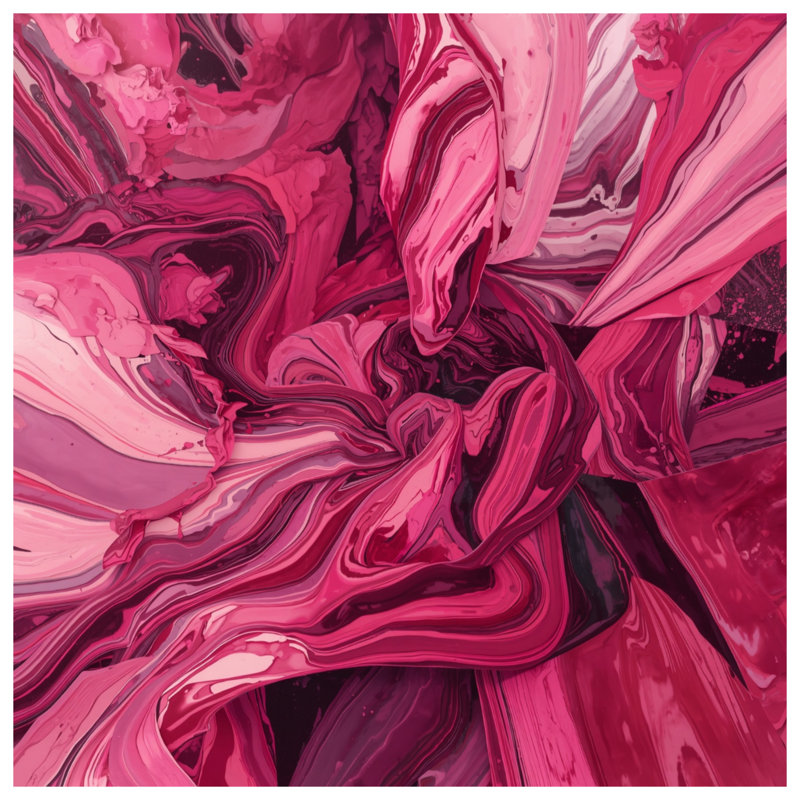 Tapis de bain Vibrant Pink Swirls, L 34 po x L 21 po