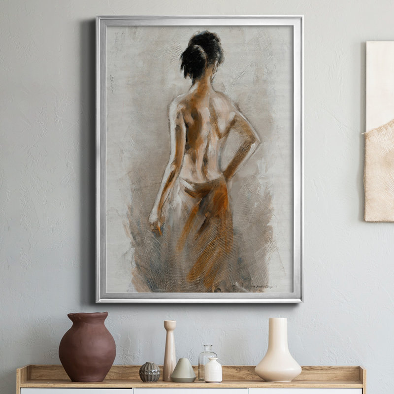 Spa Moment - Peinture sur toile encadrée, H 18,5 po x l 24,5 po x P 1,5 po, Argent