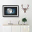 Earth Behind The Moon Paint Splash - Picture Frame Graphic Art-56915812-56915813