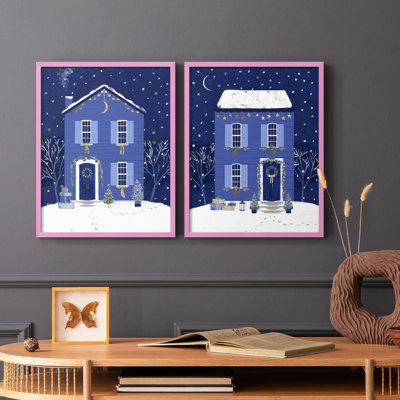 «I Quiet Winter Home I», reproduction encadrée de qualité supérieure - prête à être accrochée - aucun clou requis - aucun clou requis