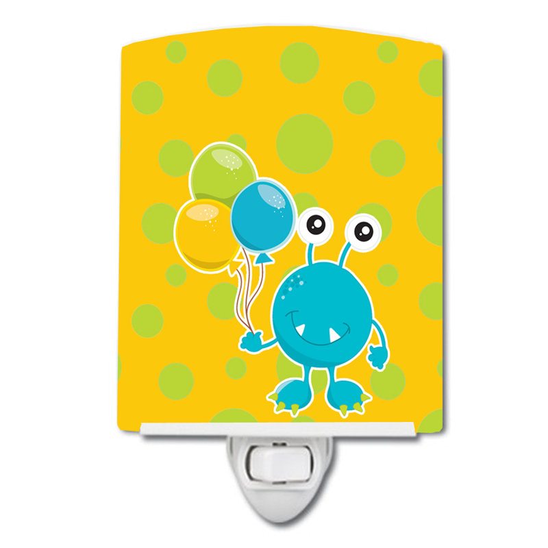 Birthday Monster with Balloons Ceramic Night Light