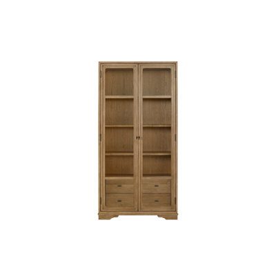Tall Display Cabinet - Cashew