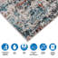 Tapis en polyester multicolore éclatant et vibrant pour les espaces modernes très fréquentés
