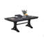 Table rectangulaire de salle à manger en bois de couleur gris anthracite classique