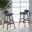 Ensemble de 2 tabourets de bar 28,5 po Mid-Century-1274046637-1274046636