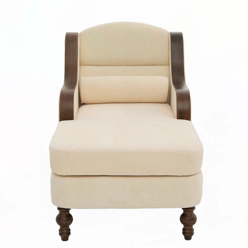 Chaise longue surdimensionnée en chenille, Beige