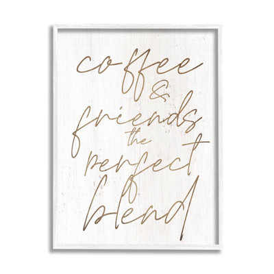 «Coffee & Friends Perfect Blend», estampe numérique encadrée par Lil 'Rue