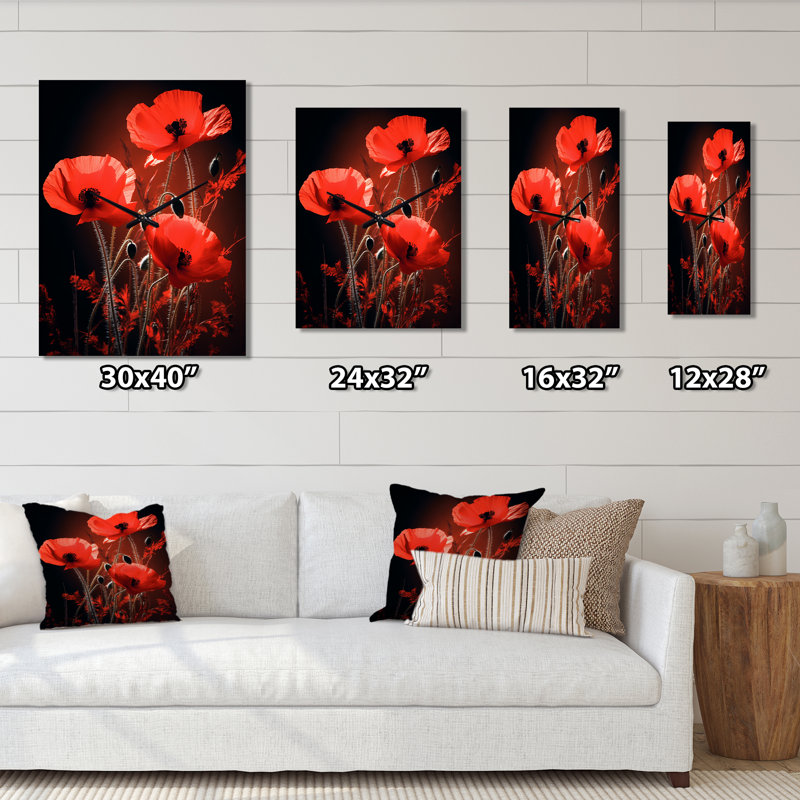 Chantalle - Horloges murales Poppies, Grand