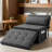 4-In-1 Multi-Function Folding Ottoman Breathable Linen Couch Bed With Adjustable Backrest & Pillow-541366464