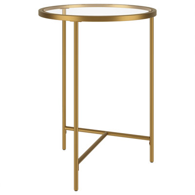 Berenson Glass Top End Table