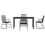 5 Piece Garden Dining Set Black PVC-522716892