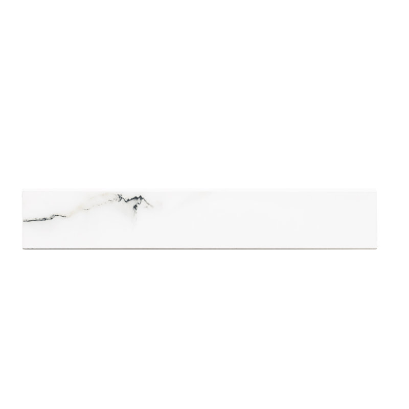 Azira 3 in. x 18 in. Polished Porcelain Bullnose Tile Trim, Nevara