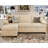 80" L-Shaped Sleeper Sectional Sofa with Pull-Out Bed and Storage Chaise, for Living Room Office-1974455110