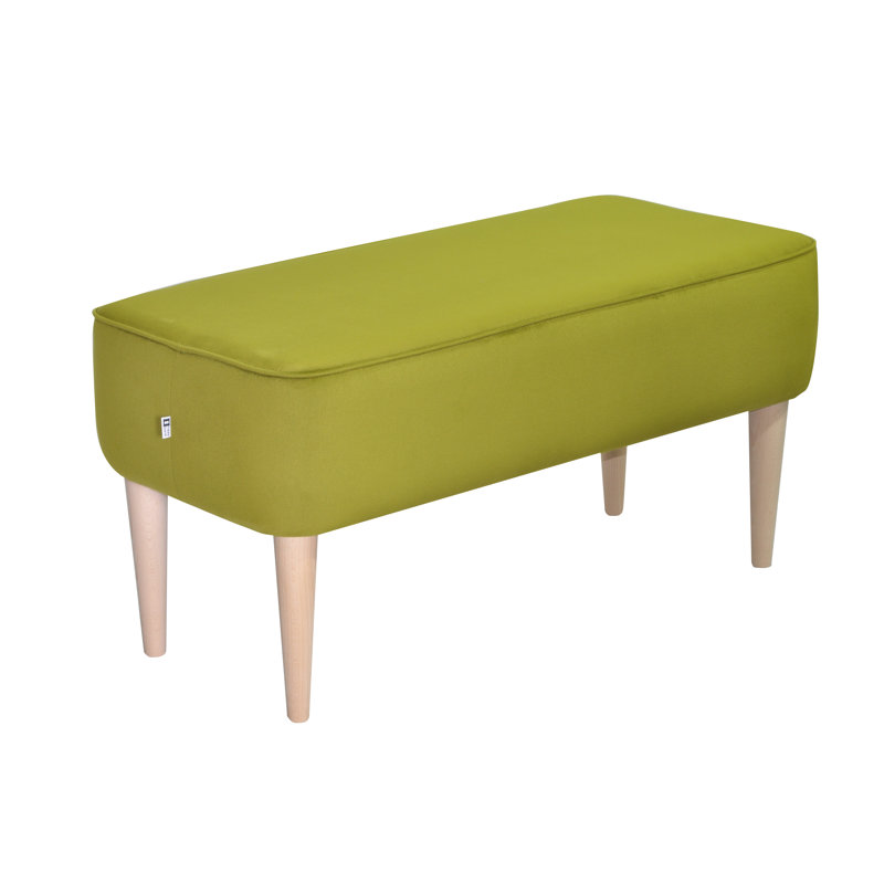 Milo Upholstered Bench, Lime, Natural