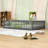 Wooden Floor Bed With Guardrails, Door And Sturdy Slats-12497809-12497812