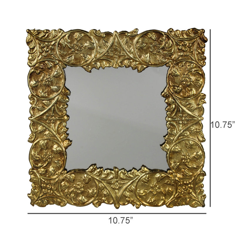 Metal Mirror, Antique Gold