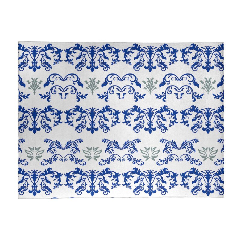 Damask Indoor Rug, Rectangle 8' x 10'