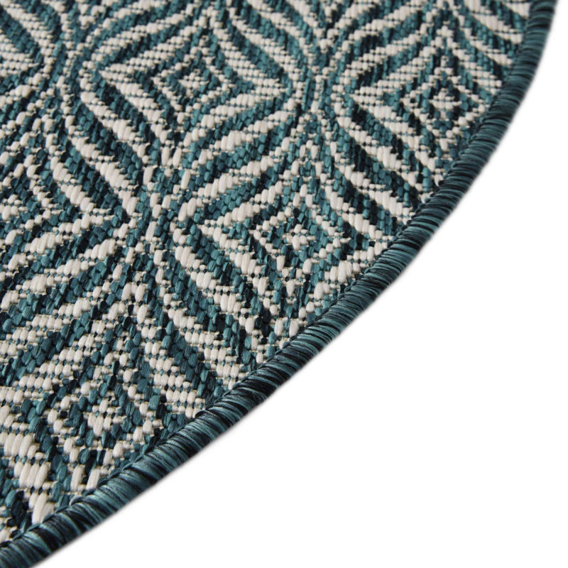 Outdoor Preen Area Rug Blooms Color, Round 4'