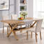 Table de salle à manger en bois et bois aggloméré avec support en bois clair pour table basse