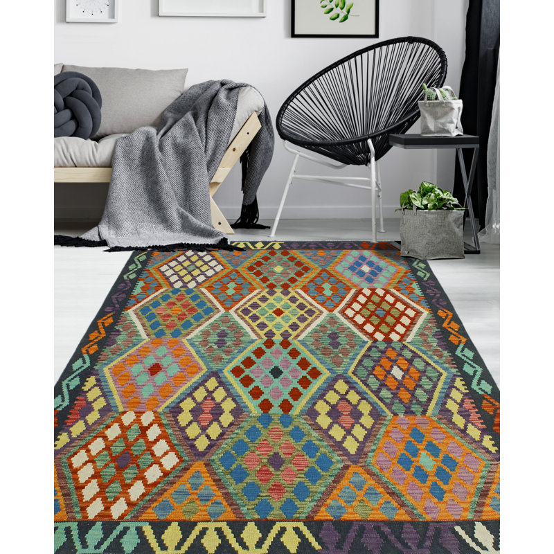Flatweave Oscar Black Rug