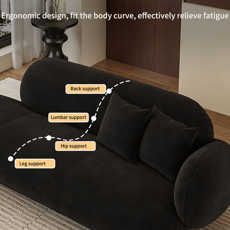 Fauteuil inclinable ergonomique en velours givré, Orienté à droite