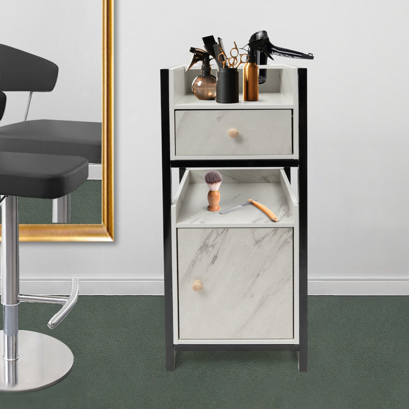 Support de rangement pour la coiffure avec tiroirs, Noir