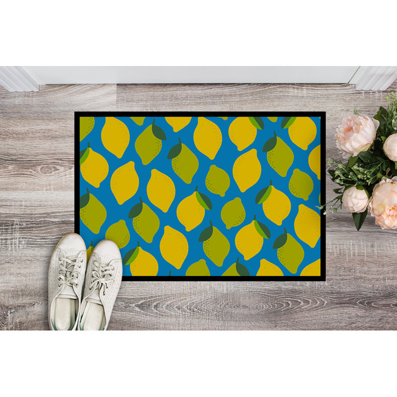 Non-Slip Outdoor Doormat, Blue, 27" W x 18" L 