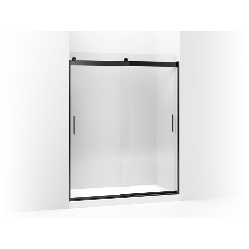 Levity Sliding Shower Door, Anodized Dark Bronze
