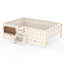 Grand lit de rangement avec tablettes et tiroirs, escalier de sécurité et rails, cadre de lit multifonctionnel, beige-1797735082