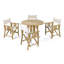 Barbuda Round 4 - Person 47.25'' L Outdoor Restaurant Dining Set