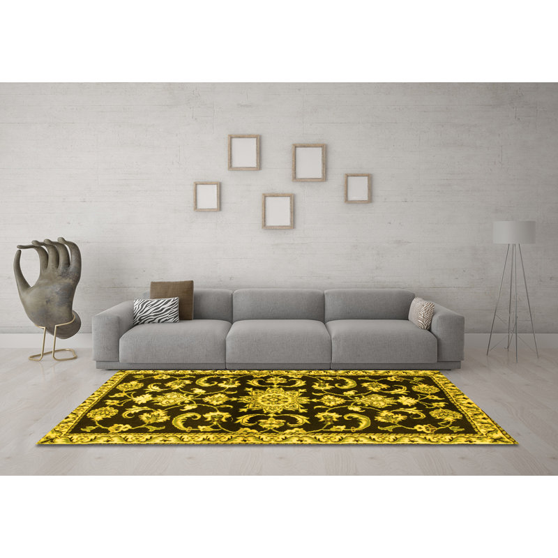 Mashawnda Washable Oriental Indoor Rug, Square 8'