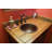 14" Round Self Rimming Hammered Copper Bathroom Sink